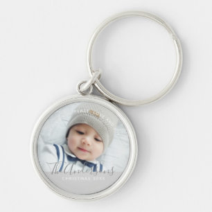 Custom Colour with Custom Photo and Text Key Ring