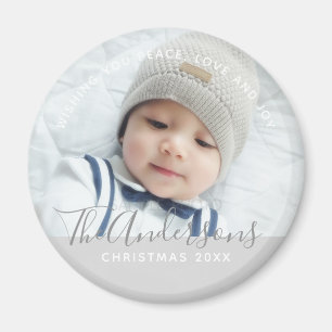 Custom Colour with Custom Photo and Text Magnet