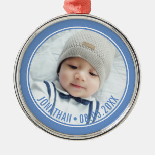 Custom Colour with Custom Photo and Text Metal Tree Decoration