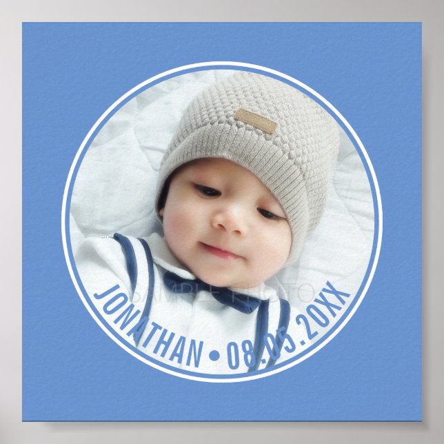 Custom Colour with Custom Photo and Text Poster (Front)