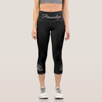 Custom colour yoga pants with lotus flower logo
