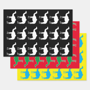 Custom coloured camel pattern wrapping paper sheet