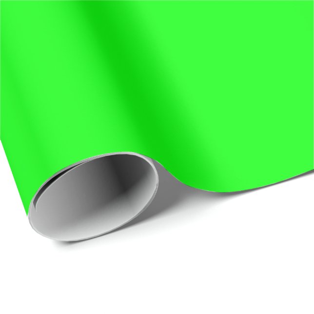 Custom coloured Neon Green Wrapping Paper (Roll Corner)