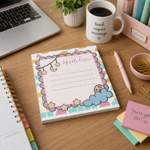 Custom Colourful A Note From Cute Teacher Notepad