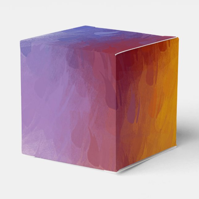 Custom Colourful Abstract Art Elegant Modern Trend Favour Box (Back Side)