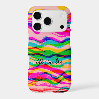 Custom Colourful Abstract Hand Drawn Waves Stripes