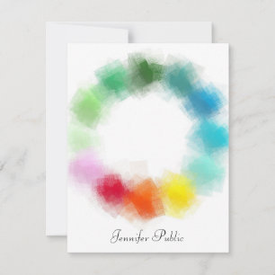 Custom Colourful Abstract Handwritten Script Name Card