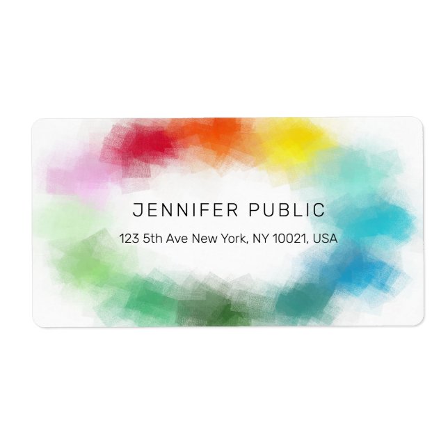 Custom Colourful Abstract Modern Elegant Simple (Front)