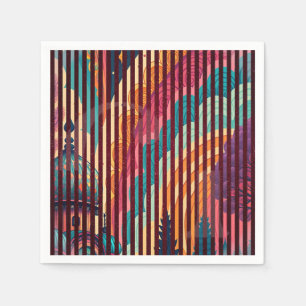 Custom Colourful Abstract Paper Napkins