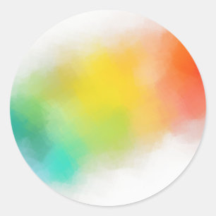 Custom Colourful Abstract Trendy Blank Template Classic Round Sticker