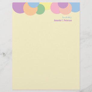 Custom Colourful Circles Pattern From the Desk of Custom Letterhead