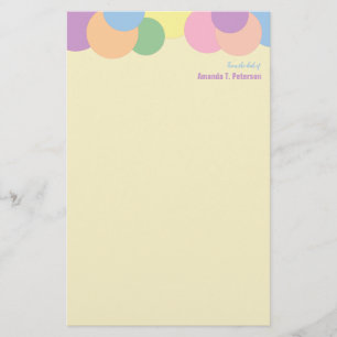 Custom Colourful Circles Pattern From the Desk of Stationery