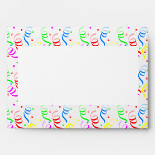 Custom Colourful Fun Birthday Party Streamers  Envelope
