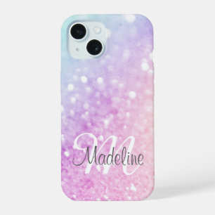 Custom Colourful Glitter Iridescent Elegant iPhone 15 Case