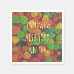 Custom Colourful Gumdrops Candy Paper Napkins