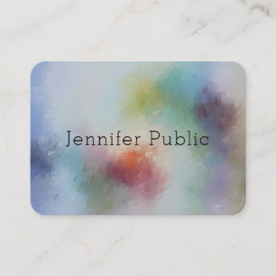 Custom Colourful Modern Abstract Elegant Template Business Card