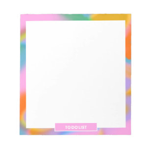 custom colourful modern rainbow abstract notepad