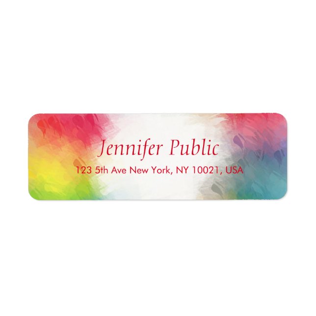Custom Colourful Modern Rainbow Abstract Template (Front)