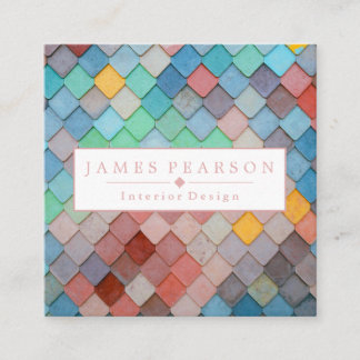Custom Colourful Modern Square Business Cards