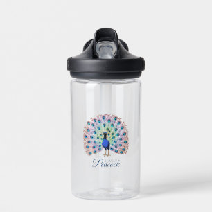 Custom Colourful Peacock Water Bottle