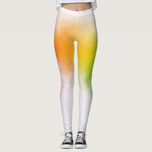 Custom Colourful Pink Red Yellow Orange Blue Green Leggings