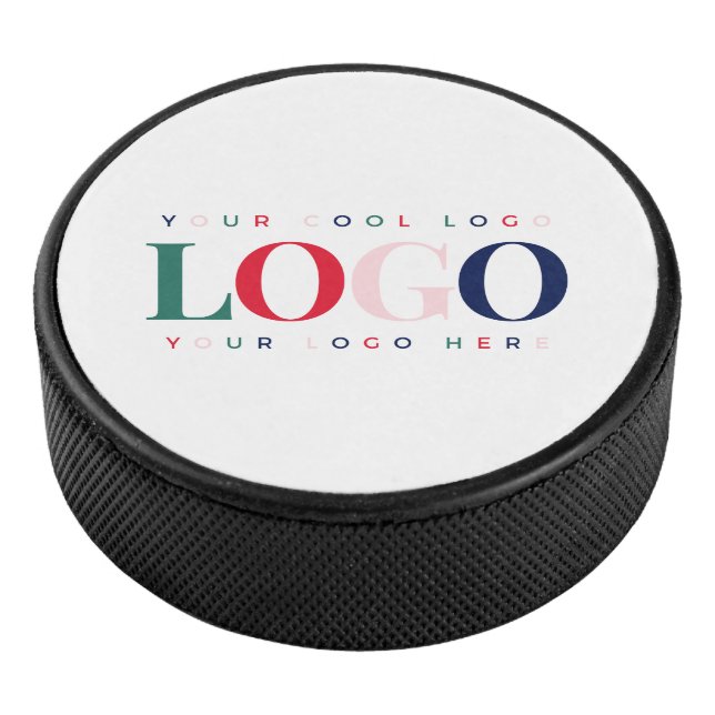Custom Colourful Rectangle Business Logo Branded  Hockey Puck (3/4)