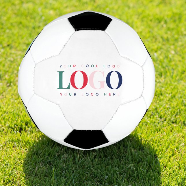 Custom Colourful Rectangle Business Logo Branded  Soccer Ball (Creator Uploaded)
