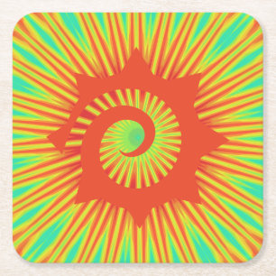 Custom Colourful Red Spiral Paper Coasters