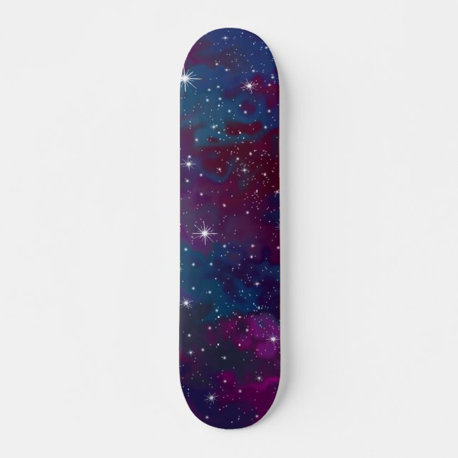 Custom Colourful Space Skateboard (Front)