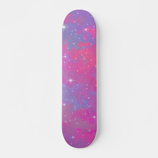 Custom Colourful Space Skateboard (Front)