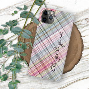 Custom Colourful Summer Plaid iPhone 13 Pro Max Case-Mate iPhone Case