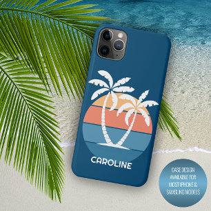 Custom Colourful Tropical Island Beach Ocean Sunse Case-Mate iPhone Case