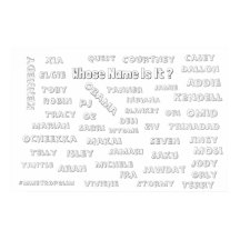 Custom Colouring Poster 36x24 with Unisex Names