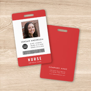 Custom Colours Add Logo Medical Employee Photo ID Badge