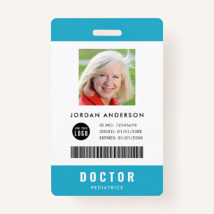 Custom Colours Add Logo Medical Employee Photo ID ID Badge