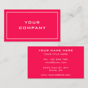 Custom Colours and Font Business Card Red and Whit
