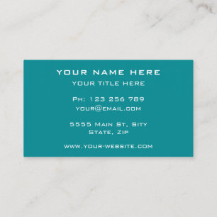 Custom Colours and Font Personalised Business Card
