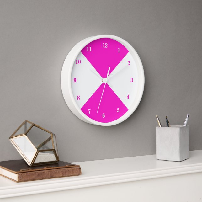 Custom Colours and Numbers Font Your Clock Pink (Office)
