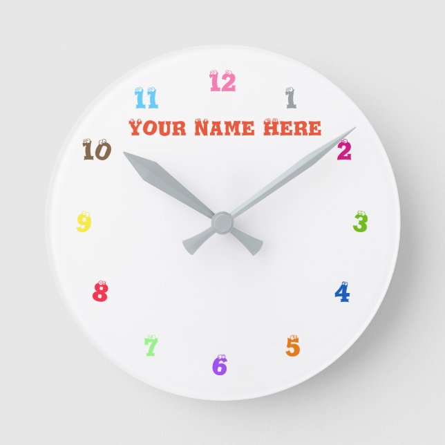 Custom Colours and Text Clock - Choose Your Font (Front)