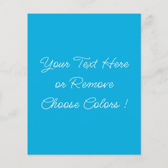 Custom Colours and Text Name Font Personalised Blu Flyer (Front)