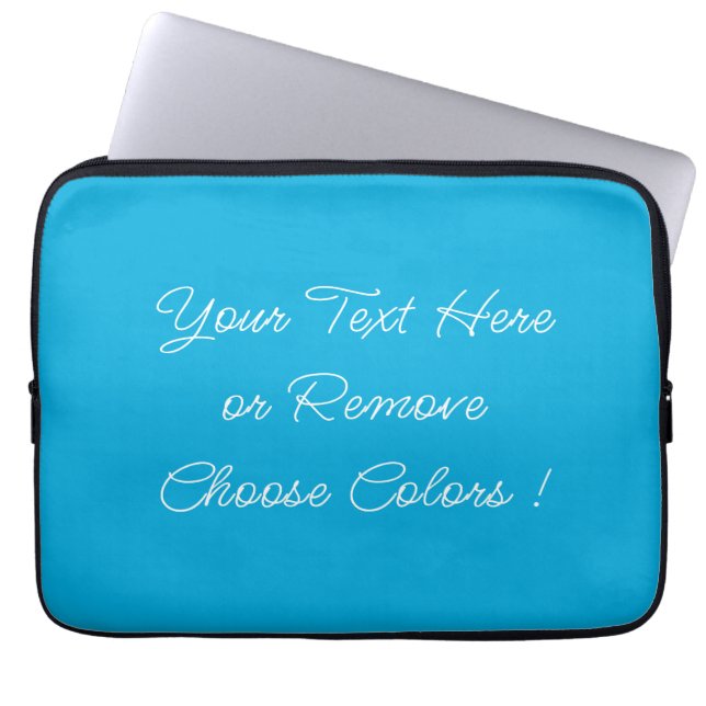 Custom Colours and Text Name Your Personalised Blu Laptop Sleeve (Front)