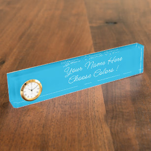 Custom Colours and Text Name Your Personalised Blu Nameplate