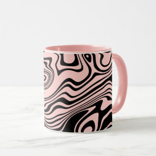 Custom Colours Art Design Mug - Pink
