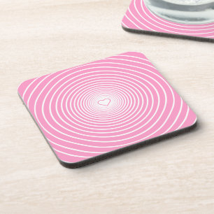 Custom Colours Beverage Coaster - Love - Pink