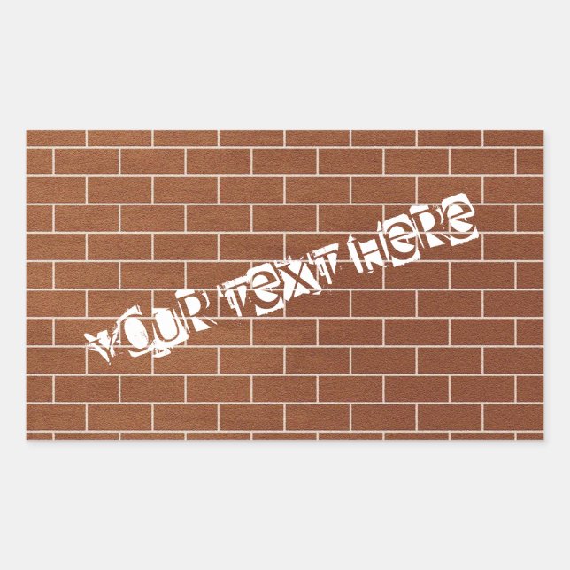 Custom Colours Brick Wall Sticker (Front)