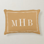 Custom Colours Classic Monogram Decorative Cushion<br><div class="desc">Personalised monogram pillow with traditional border. Customise with your choice of background colour; pantone swatches now available! You can also change the font style colour size etc of the initials.</div>
