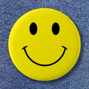 Custom Colours Cute Retro Smile 6 Cm Round Badge