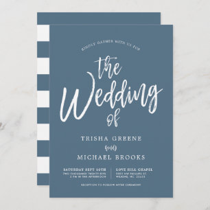 Custom Colours   Dancing Script Wedding Invitation