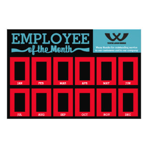 Custom colours employee of the month photo display