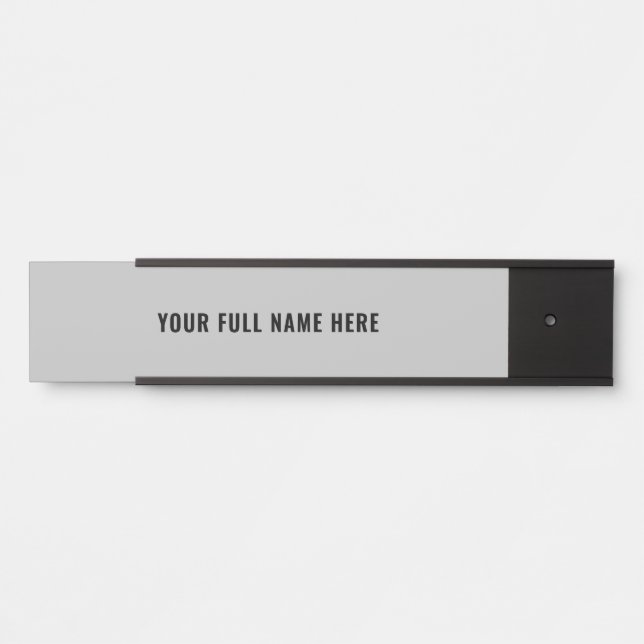Custom Colours Full Name Door Sign - Your Font (Front)